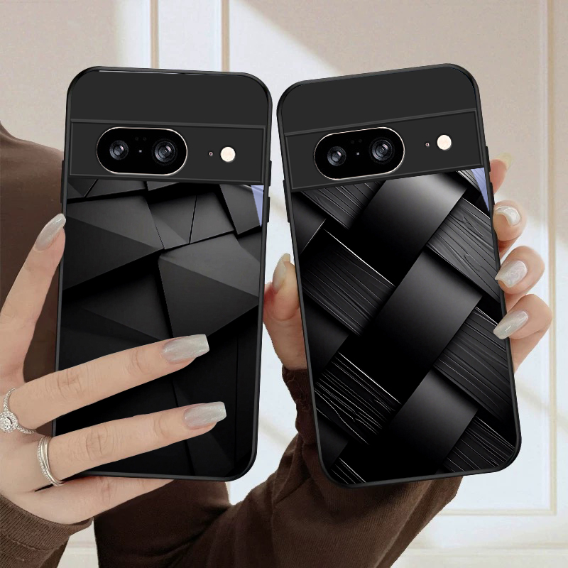 Google Pixel 8A - Capa de Telefone em Vidro Preto