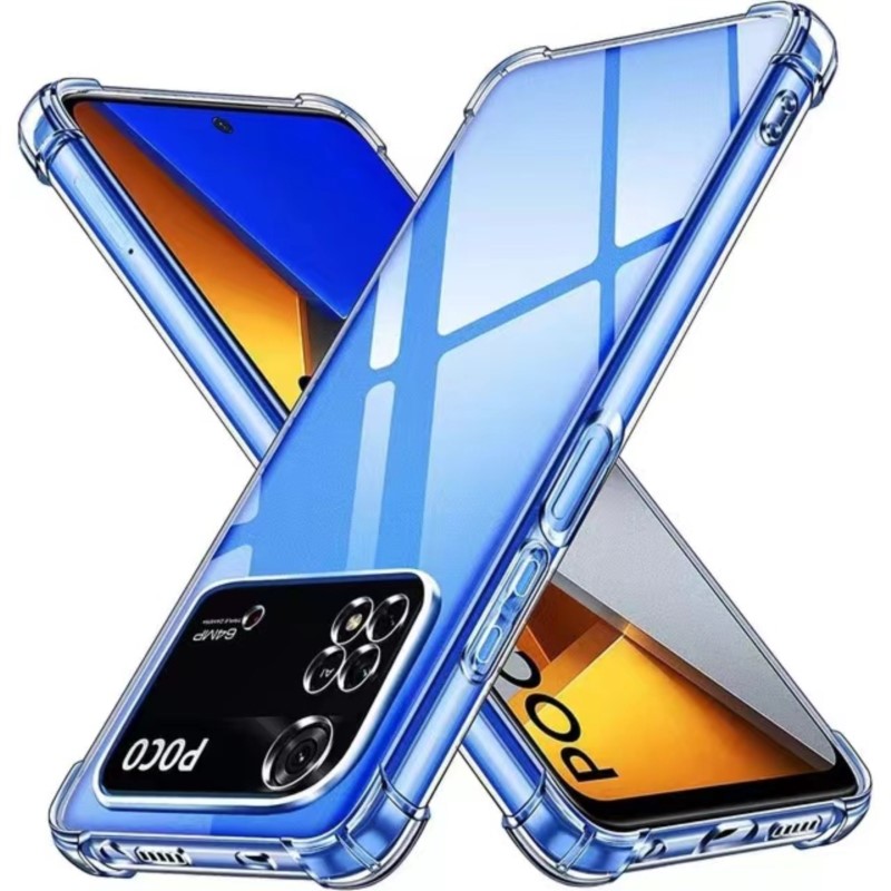 Xiaomi Poco X6 - Grosso air-bag silicone claro caso de