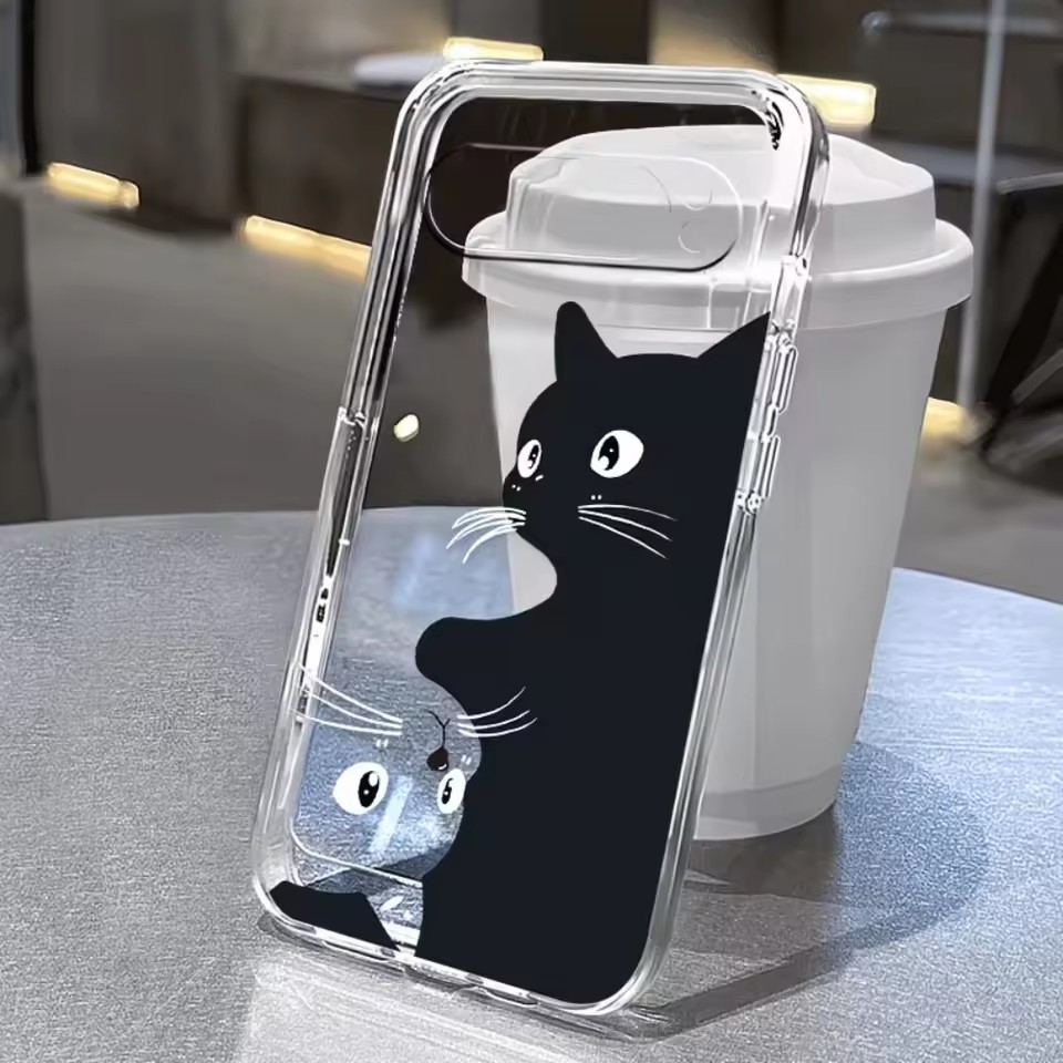 Google Pixel 8A - Capa Transparente Macia com Padrão de