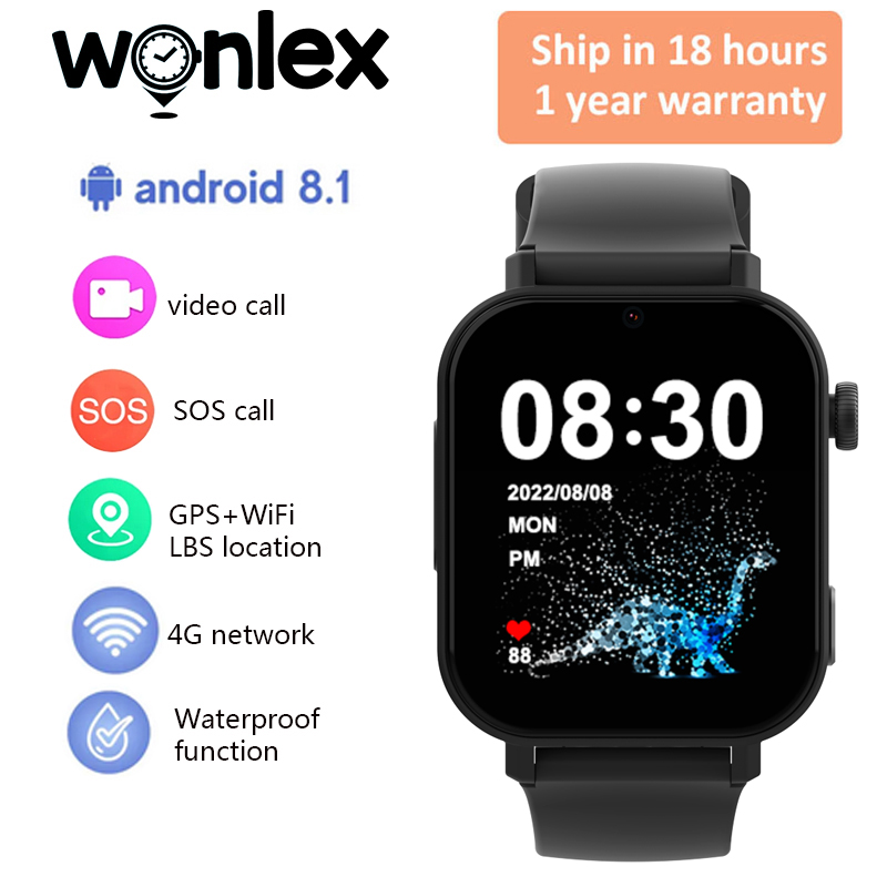 Fall Detection Watch - Wonlex kt36 4g relógio inteligente crianças