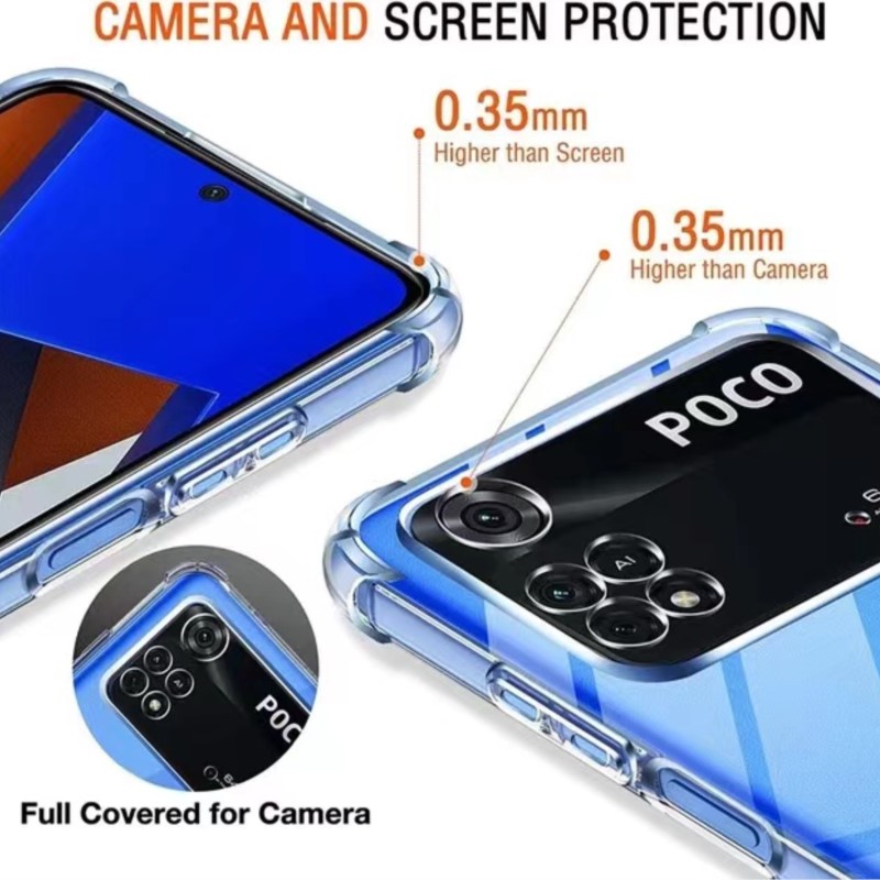 Grosso air-bag silicone claro  - Xiaomi Poco X6 avaliação e preço