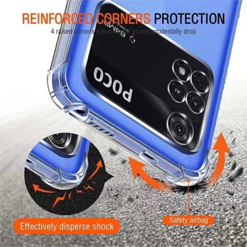 Grosso air-bag silicone claro  - Xiaomi Poco X6 avaliação e preço